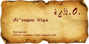 Üveges Olga névjegykártya