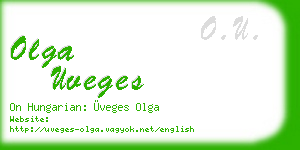 olga uveges business card