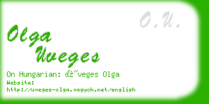 olga uveges business card